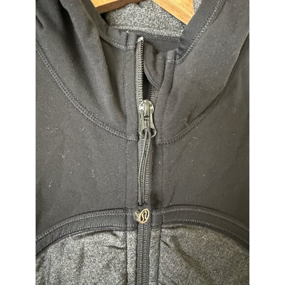 Lululemon Black And Grey Define Zip Up Hoodie Jacket Woman's Sz 6 - Picture 2 of 10